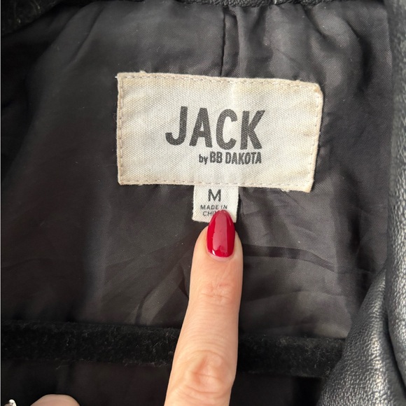 Jack by BB Dakota Women's Black Leather Jack by BB Dakota medium - Picture 3 of 6